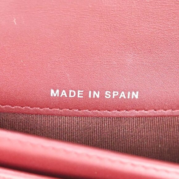 CHANEL CC Logo Bifold Long Wallet Grained Patent Leather Red Spain 31RF338 - Picture 7 of 15